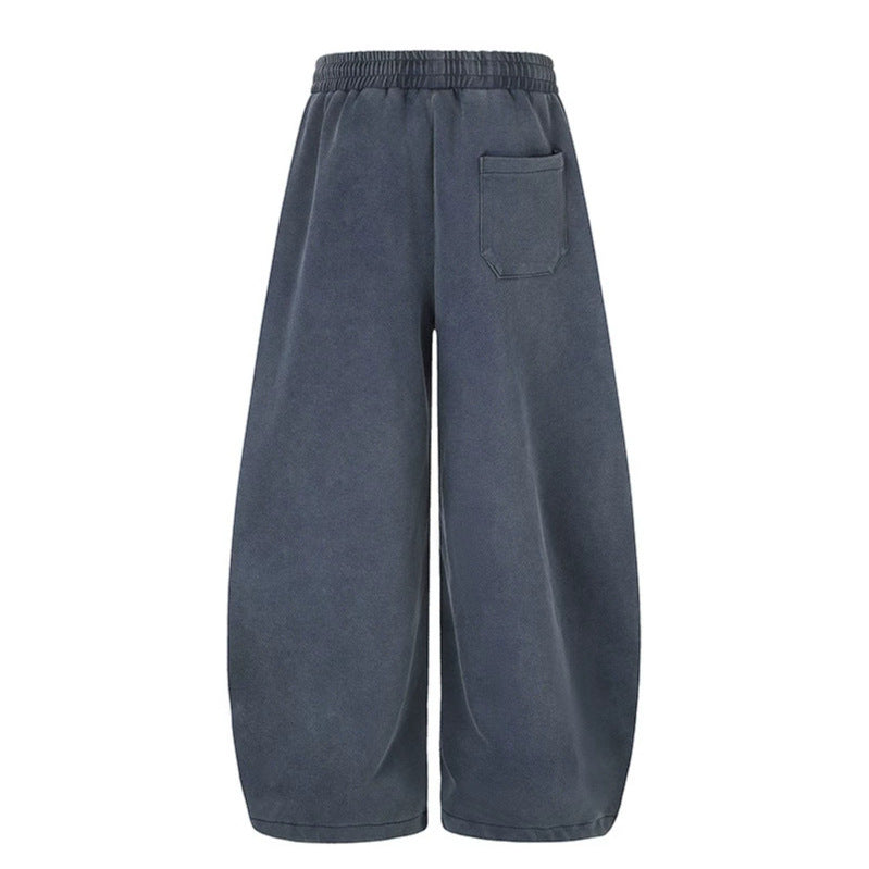 Damen Extraweite Palazzo‑Sweathose mit Tunnelzugbund, verstellbarem Saum und Gothic-Print Nord Taschen