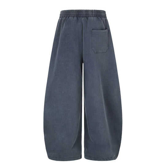 Damen Extraweite Palazzo‑Sweathose mit Tunnelzugbund, verstellbarem Saum und Gothic-Print Nord Taschen