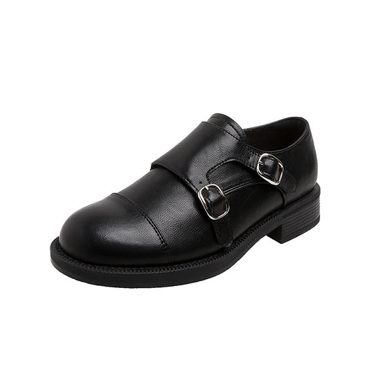 Damen Doppel-Monkstrap-Brogues aus Glattleder mit Brogue-Perforation und Komfortfußbett Nord Taschen