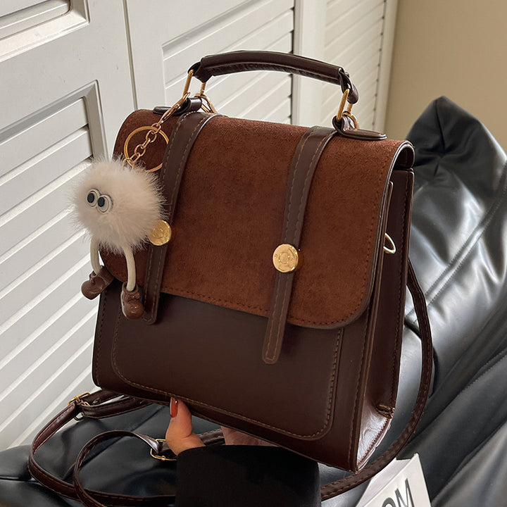 Damen elegante Handtasche mit strukturiertem Obermaterial und hochwertigem Velours Nord Taschen