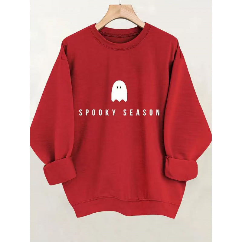 Unisex lässiges Halloween Sweatshirt mit Gespenst-Print und Oversize-Schnitt Nord Taschen