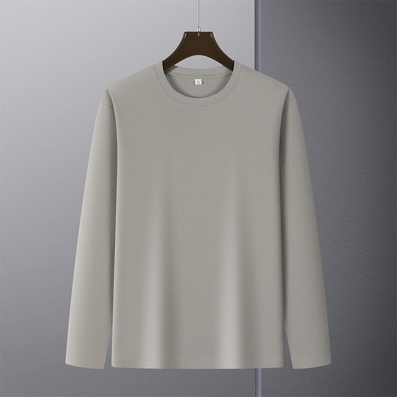 Herren Langarmshirt aus Premium-Baumwollmix mit Rundhalsausschnitt und feiner Rippstruktur Nord Taschen