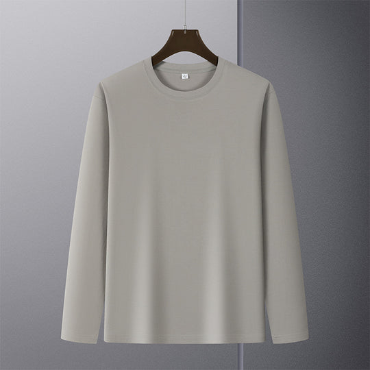 Herren Langarmshirt aus Premium-Baumwollmix mit Rundhalsausschnitt und feiner Rippstruktur Nord Taschen