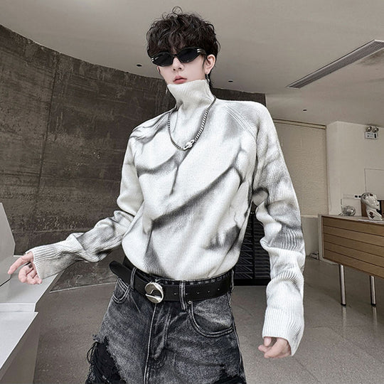 Damen Modischer Pullover mit elegantem Marmormuster Nord Taschen