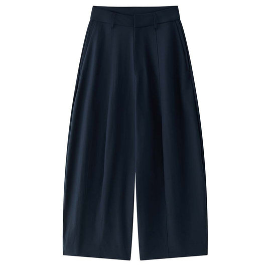 Damen Ultraweite hochtaillierte Culotte-Hose mit tiefem Schritt und cleanem Bund Nord Taschen