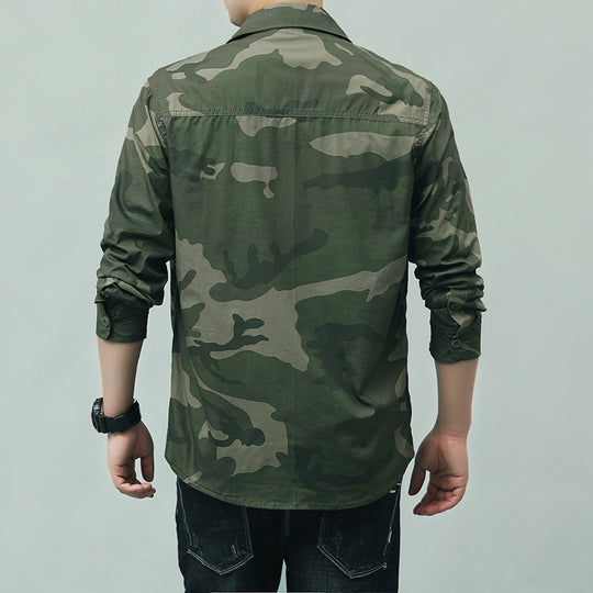 Herren Camouflage Hemd mit Taschen Nord Taschen