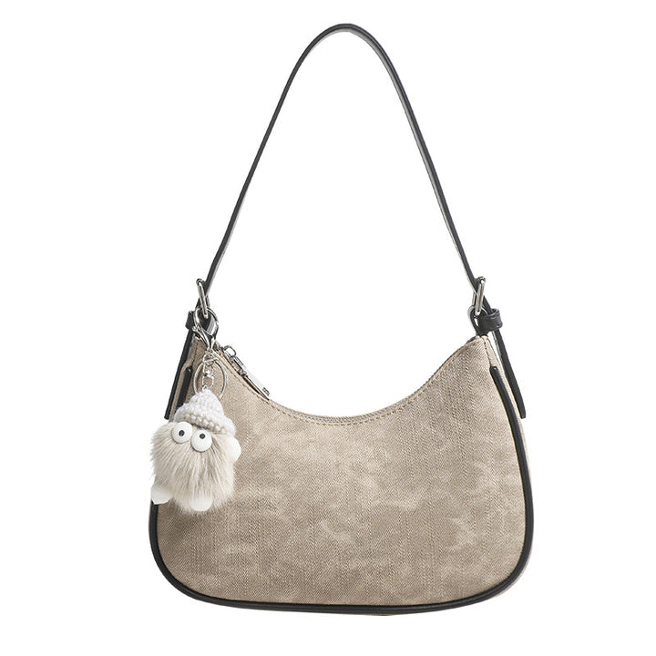 Damen Hobo-Tasche mit praktischem Kordelzug und charmantem Anhänger Nord Taschen