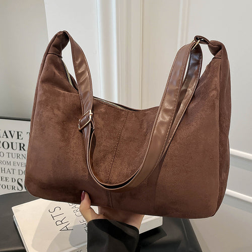 Damen elegante Schultertasche aus weichem Mikrofaserstoff Nord Taschen