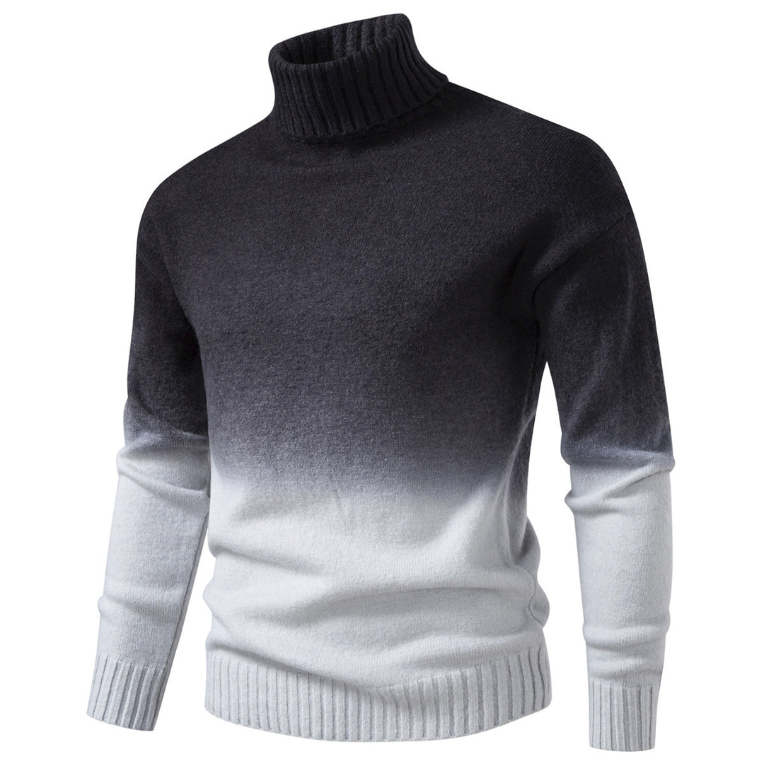 Herren Rollkragenpullover mit sanftem Farbverlauf und Feinstrick-Qualität Nord Taschen