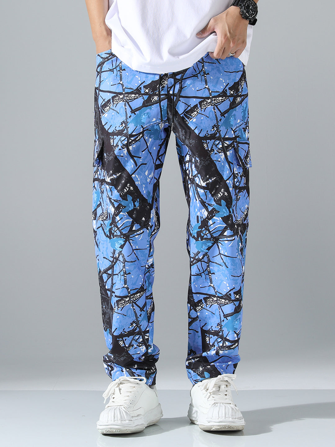 Herren Tapered Cargo-Jogginghose mit Multifachtaschen, Tunnelzug & Utility-Details Nord Taschen