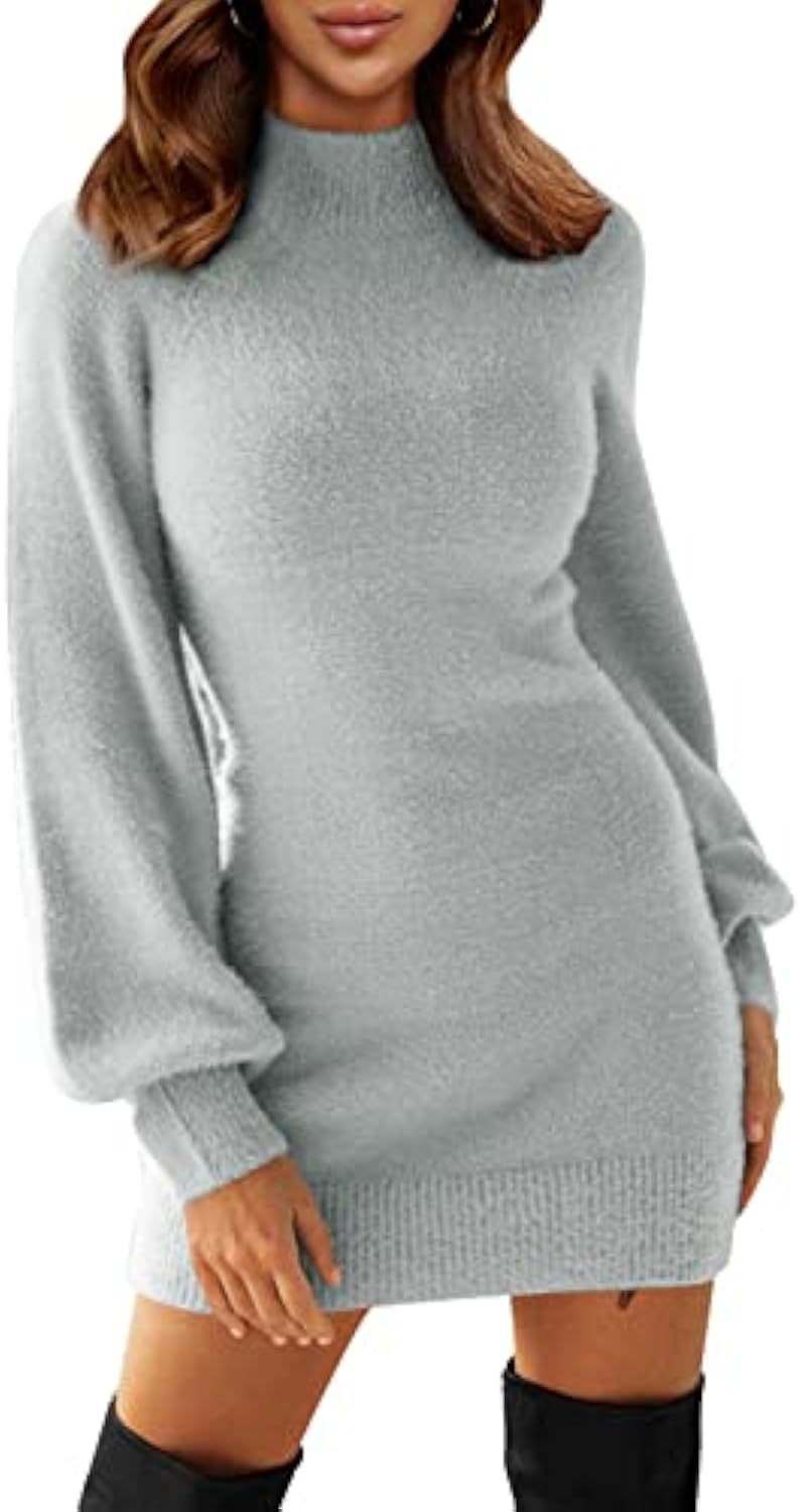 Damen Lässiges und elegantes Strickkleid Nord Taschen