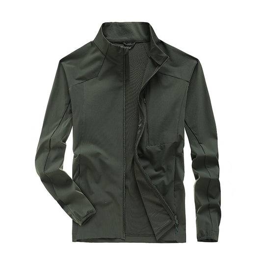 Herren Technische Softshell-Jacke mit hohem Stehkragen, atmungsaktiver Membran & minimalistischen Reißverschlusstaschen Nord Taschen