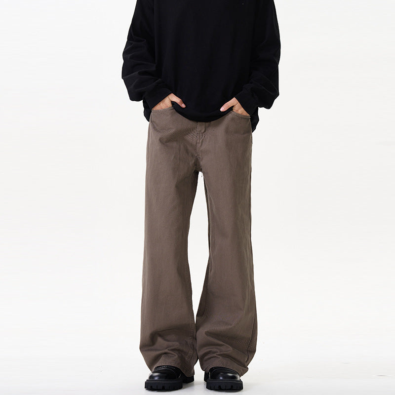 Unisex Weit geschnittene Chinohose mit tiefem Schritt und lässigem Bund Nord Taschen
