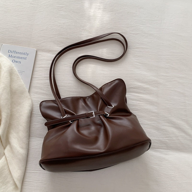 Damen Umhängetasche aus hochwertigem Kunstleder mit verstellbarem Kordelzug Nord Taschen