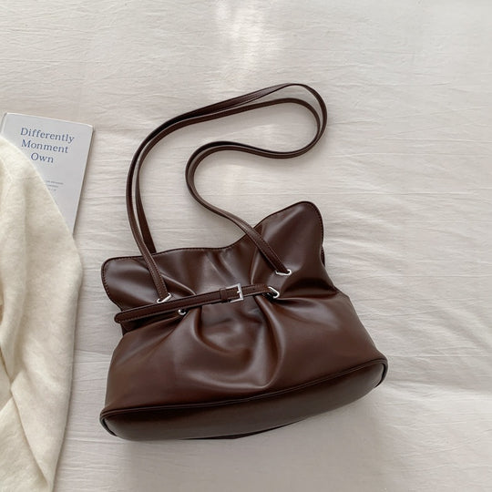 Damen Umhängetasche aus hochwertigem Kunstleder mit verstellbarem Kordelzug Nord Taschen