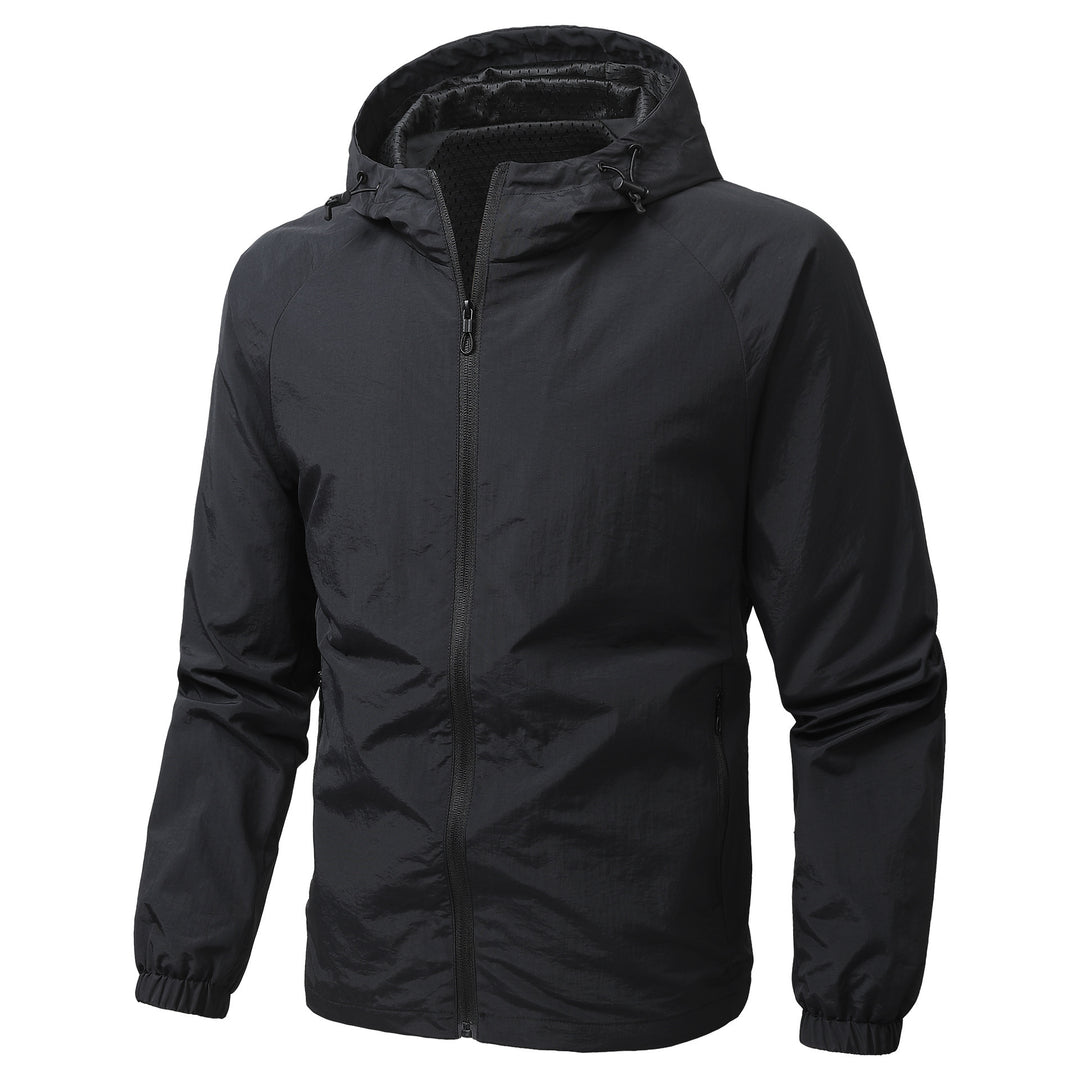 Herren Leichte Kapuzen-Übergangsjacke mit wind- und wasserabweisendem Funktionsmaterial Nord Taschen