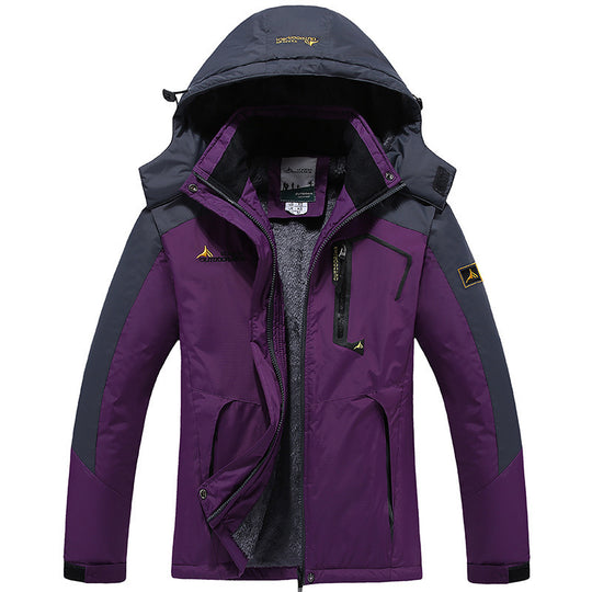Herren technische Outdoor-Thermojacke mit abnehmbarer Kapuze, winddichter Außenschale und wärmender Fleece-Innenlage Nord Taschen
