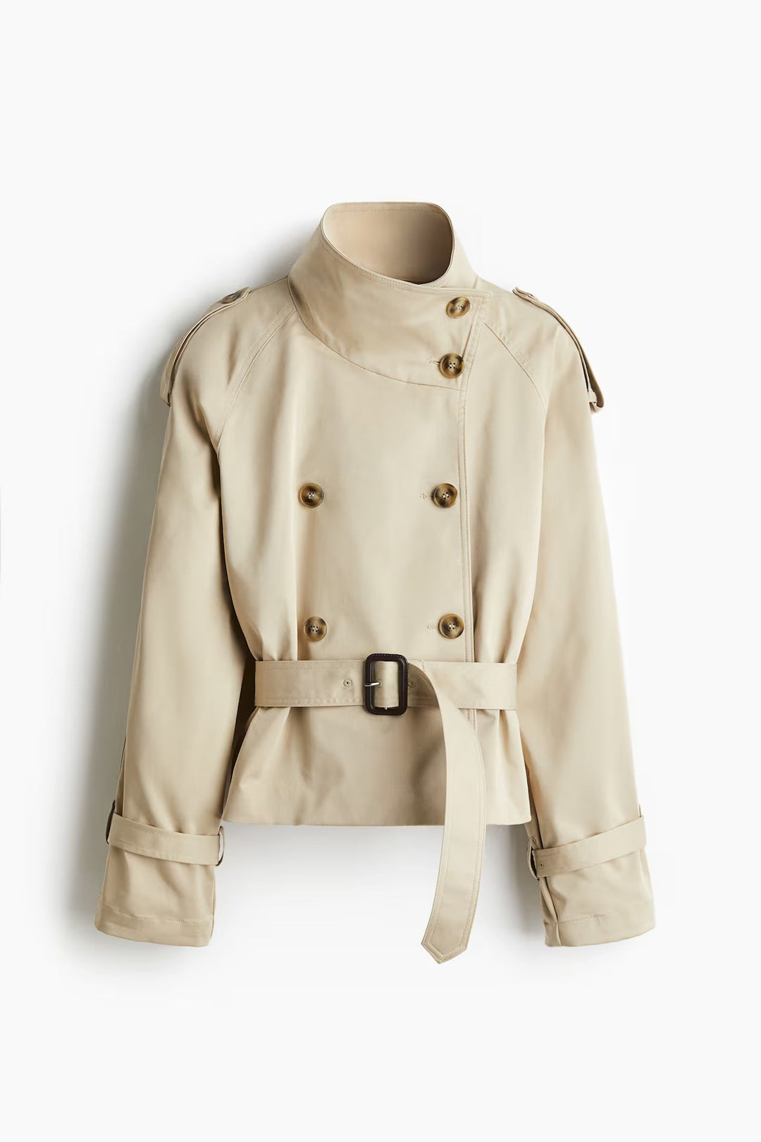 Damen modische Trenchjacke mit Gürtel und doppelter Knopfaiusschnitt Nord Taschen