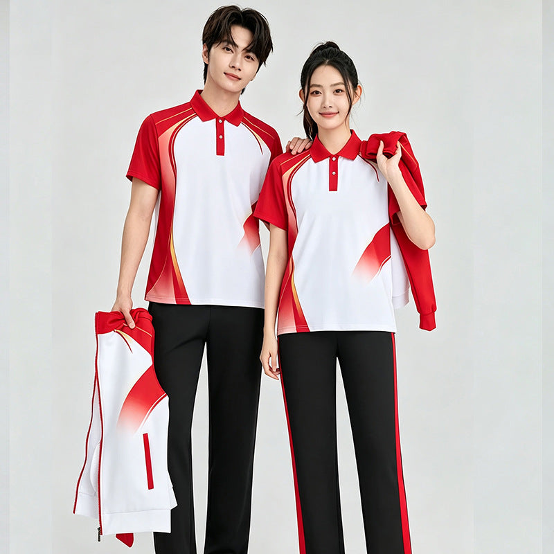 Unisex Badminton-Trainingsset mit Funktionspolo und sportlicher Jogginghose Nord Taschen