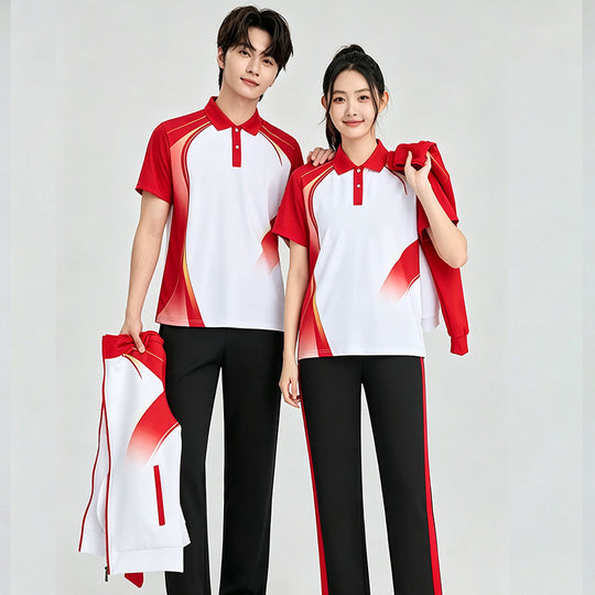 Unisex Badminton-Trainingsset mit Funktionspolo und sportlicher Jogginghose Nord Taschen