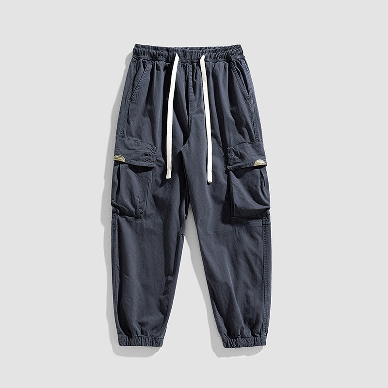 Herren Cargo-Jogger im Military-Style aus Baumwoll-Twill mit Tunnelzugbund und Mehrfachklappentaschen Nord Taschen