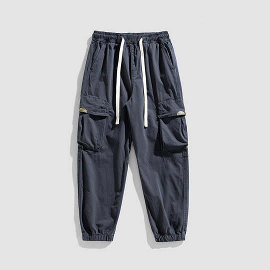 Herren Cargo-Jogger im Military-Style aus Baumwoll-Twill mit Tunnelzugbund und Mehrfachklappentaschen Nord Taschen