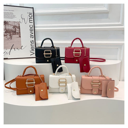 Damen elegante Handtasche mit verstärktem Tragegriff und abnehmbarem Münzfach Nord Taschen