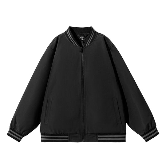 Herren Weite Oversize-Bomberjacke im Utility-Look mit gestreiften Rippbündchen und durchgehendem Reißverschluss Nord Taschen
