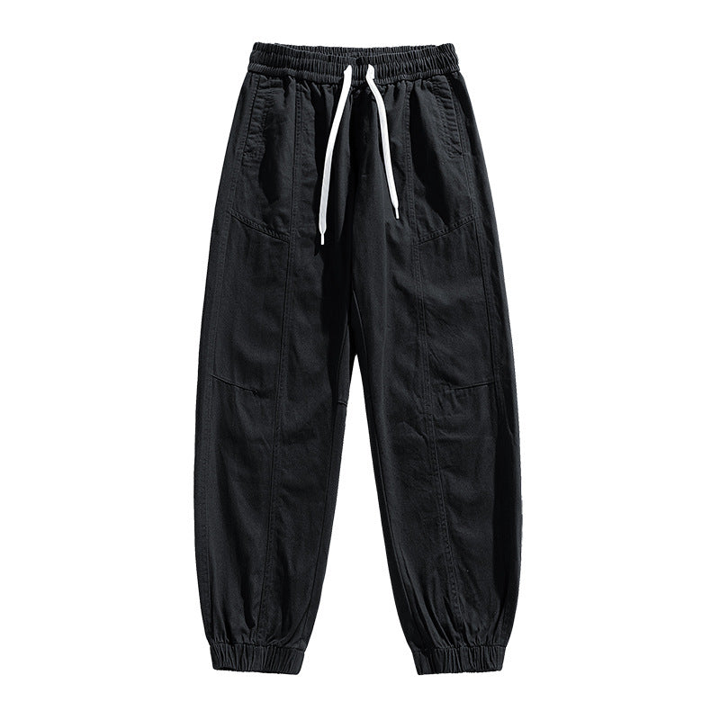 Herren Oversized Utility-Jogginghose aus robustem Baumwollmix mit Kordelbund, seitlichen Cargo‑Taschen & gerippten Bündchen Nord Taschen