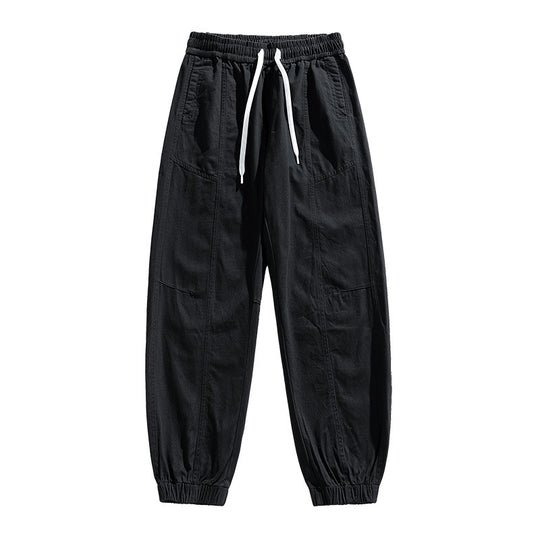 Herren Oversized Utility-Jogginghose aus robustem Baumwollmix mit Kordelbund, seitlichen Cargo‑Taschen & gerippten Bündchen Nord Taschen
