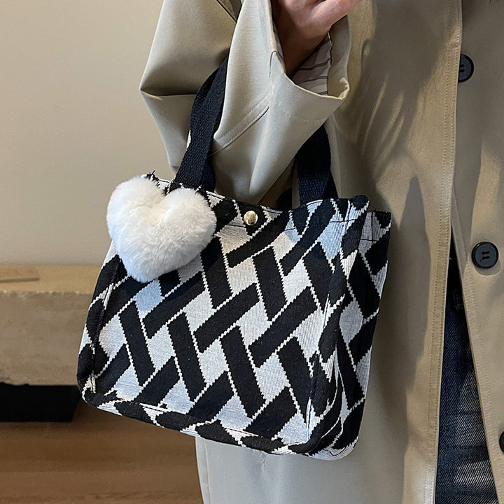 Damen Tragetasche mit modernem Gewebe-Design und robusten Griffen Nord Taschen