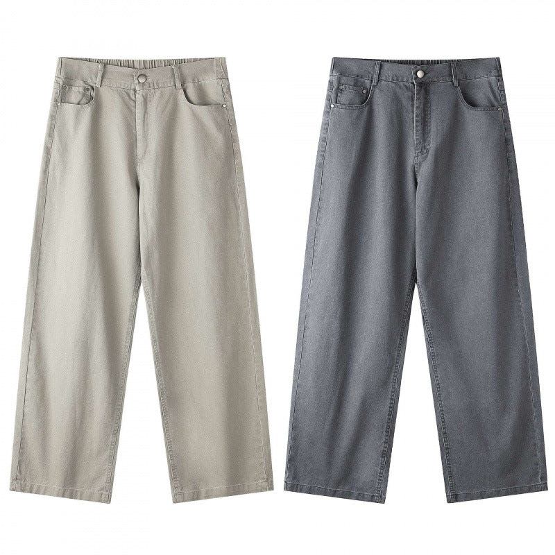 Damen Weite Highwaist-Culotte-Hose mit elastischem Bund und geradem Bein Nord Taschen
