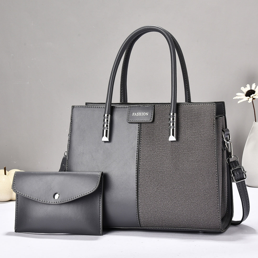 Damen elegante Handtasche mit strukturiertem Obermaterial und abnehmbarem Geldbeutel Nord Taschen