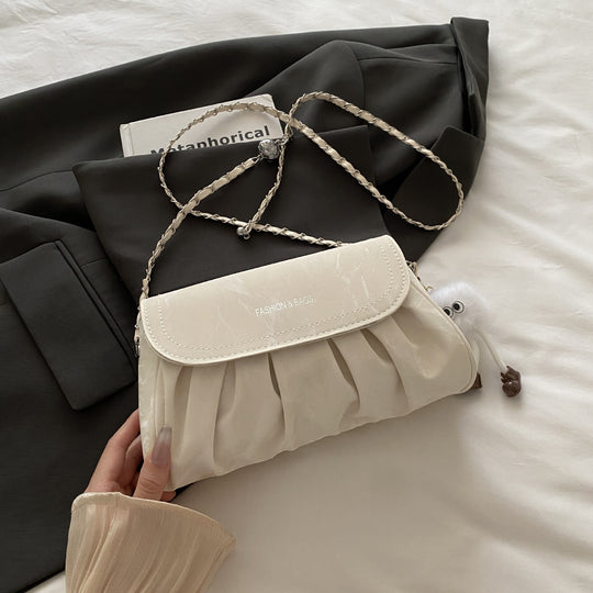 Damen modische Clutch-Tasche mit plissiertem Design Nord Taschen