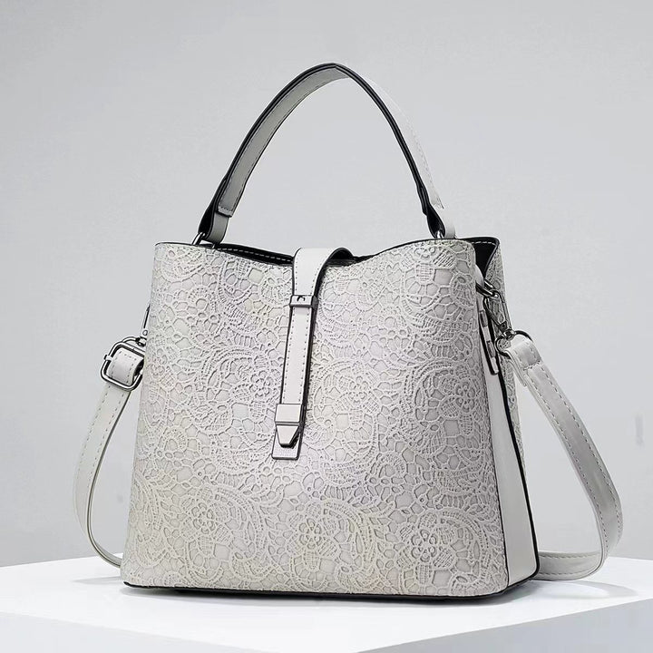 Damen elegante Handtasche mit floralen Spitzenakzenten Nord Taschen