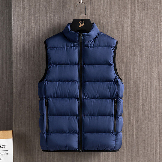 Herren Slim-Fit ultraleichte Stepp-Thermoweste mit hochschließendem Kragen und wasserabweisenden Reißverschlüssen Nord Taschen