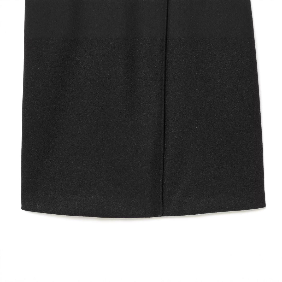 Damen Langer Doppelreihiger Mantel mit schmaler Taillierung und Schalkragen Nord Taschen