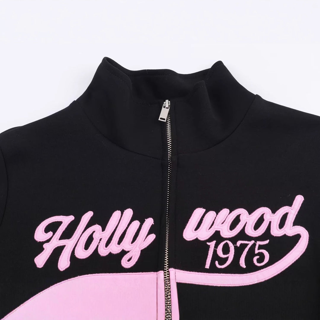 Damen Locker geschnittene Jersey-Freizeithose mit weitem Bein, elastischem Bund und Retro-Logo Nord Taschen