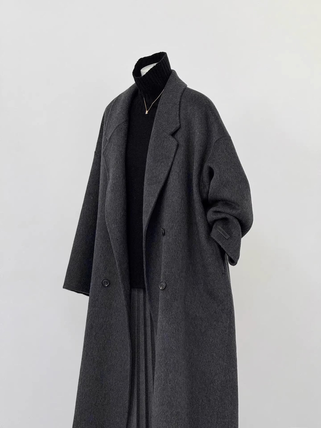 Damen Oversized Wollmantel Nord Taschen