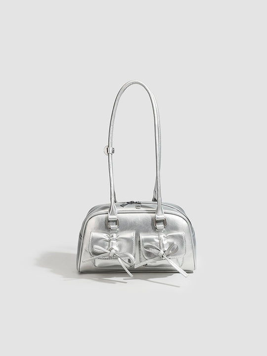 Damen Handtasche mit dekorativen Schleifen und praktischer Innenaufteilung Nord Taschen