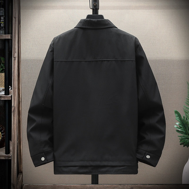 Herren Texturiertes Overshirt im Boxy‑Cut mit Druckknopfleiste & Pattentaschen Nord Taschen