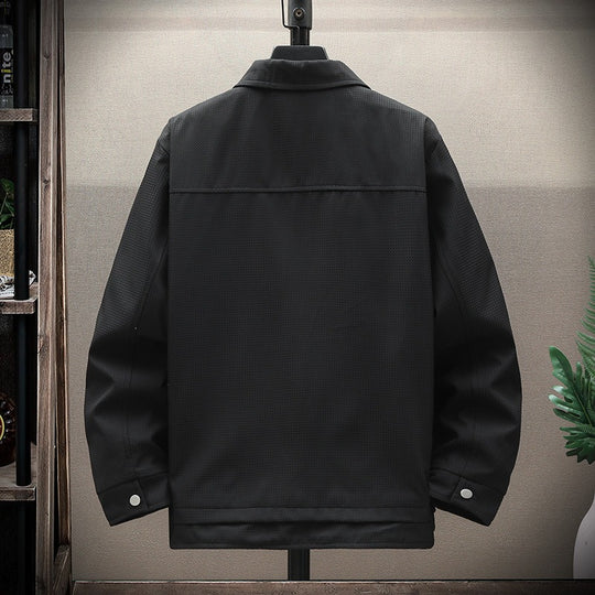 Herren Texturiertes Overshirt im Boxy‑Cut mit Druckknopfleiste & Pattentaschen Nord Taschen