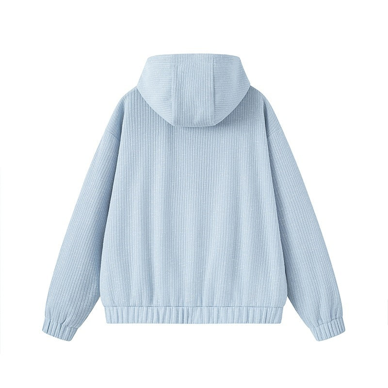 Damen Modischer Kapuzenpullover mit Knopfdetails Nord Taschen
