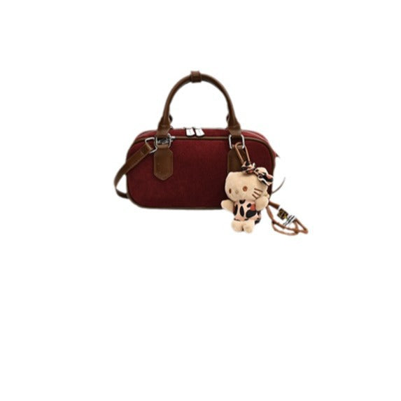 Damen modische Handtasche mit plüschigem Anhänger Nord Taschen