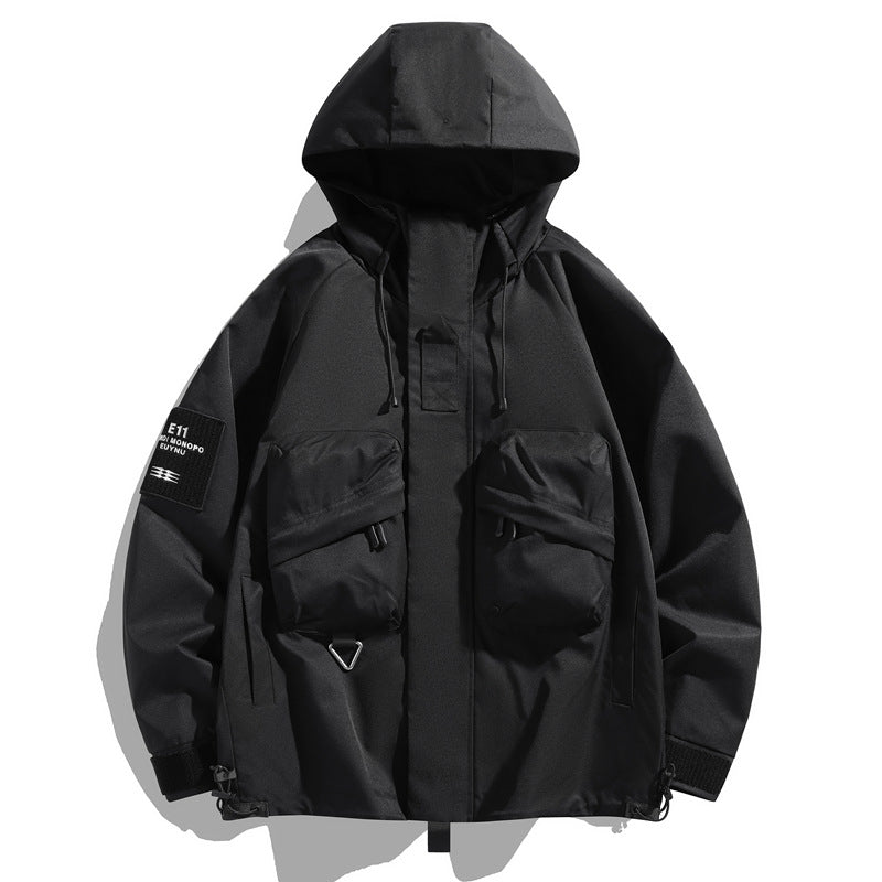 Herren Oversize Utility-Parka mit Kapuze, Multifach-Taschen & wasserabweisender Funktionsmembran Nord Taschen