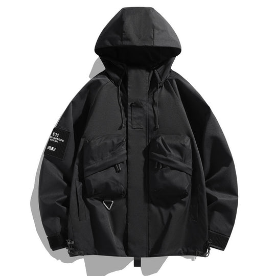 Herren Oversize Utility-Parka mit Kapuze, Multifach-Taschen & wasserabweisender Funktionsmembran Nord Taschen