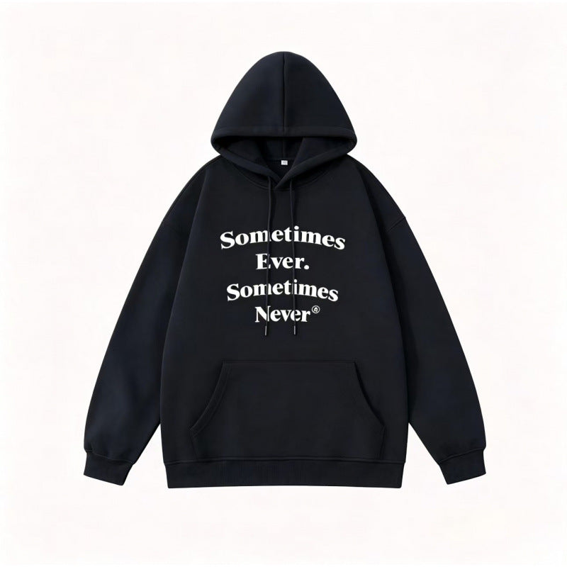Unisex Oversize-Kapuzenpullover mit Statement-Print und Kängurutasche Nord Taschen