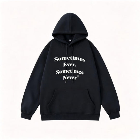 Unisex Oversize-Kapuzenpullover mit Statement-Print und Kängurutasche Nord Taschen