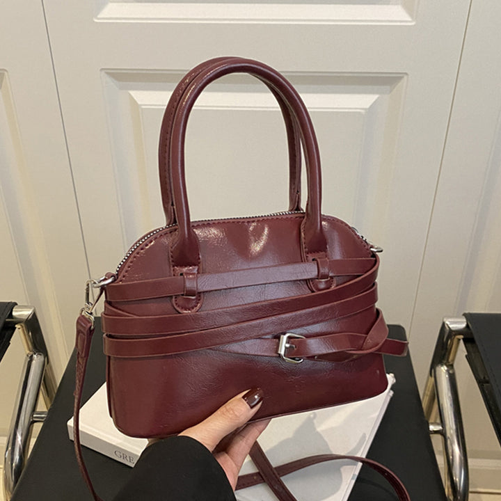 Damen Umhängetasche mit modischem Rückenverschluss und strukturiertem Design Nord Taschen