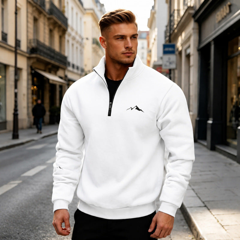 Herren Sweatshirt mit kurzem Reißverschluss Nord Taschen